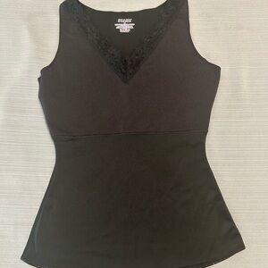 SPANX Black Lace-Trim Shaping Tank